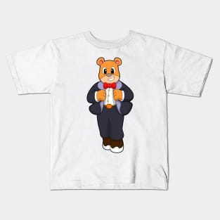 Bear as Groom with Suit Kids T-Shirt